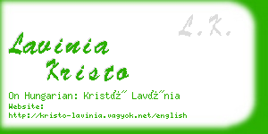 lavinia kristo business card